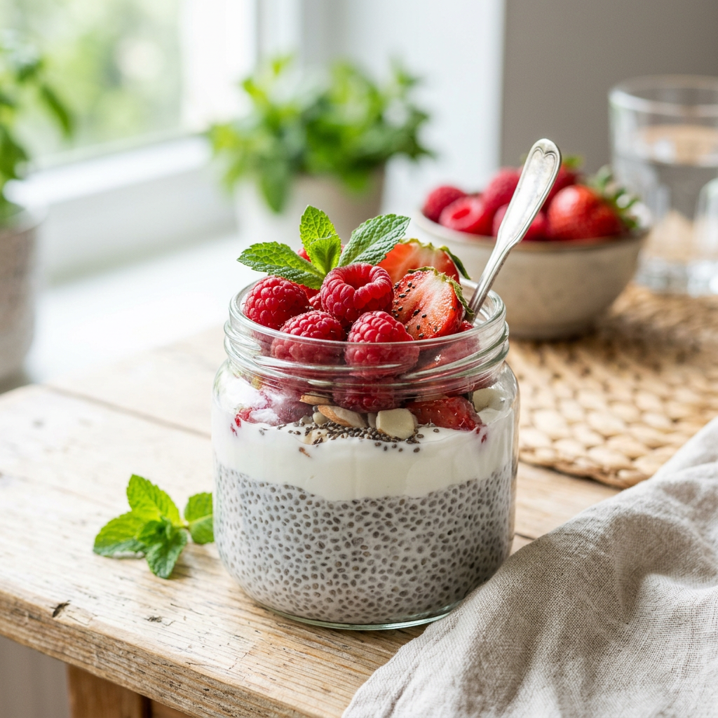 Pudding de Chía con Frutos Rojos